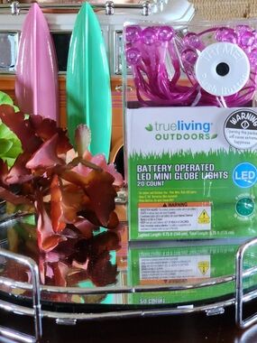 True living OUTDOORS Pink LED Mini Globe String Lights - 20 Count